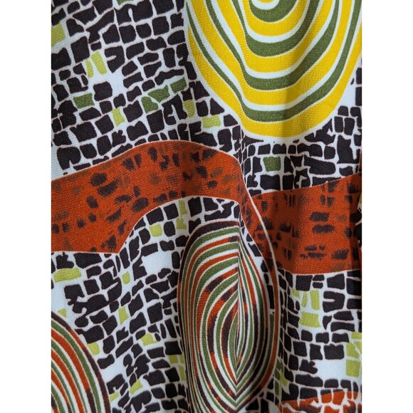 Michelle Thomas Blouse 3/4 Sleeve Geometric Pattern Multicolor Womans Size Large - Picture 7 of 13